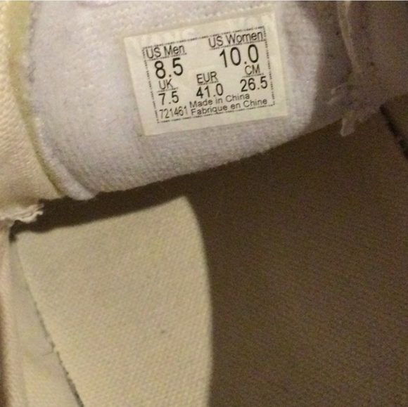 Vans cream, white and red high tops in 8.5 - Picture 8 of 9